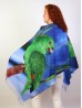 Parrot Oil Painting Design Fashion Scarf W/ Fringes